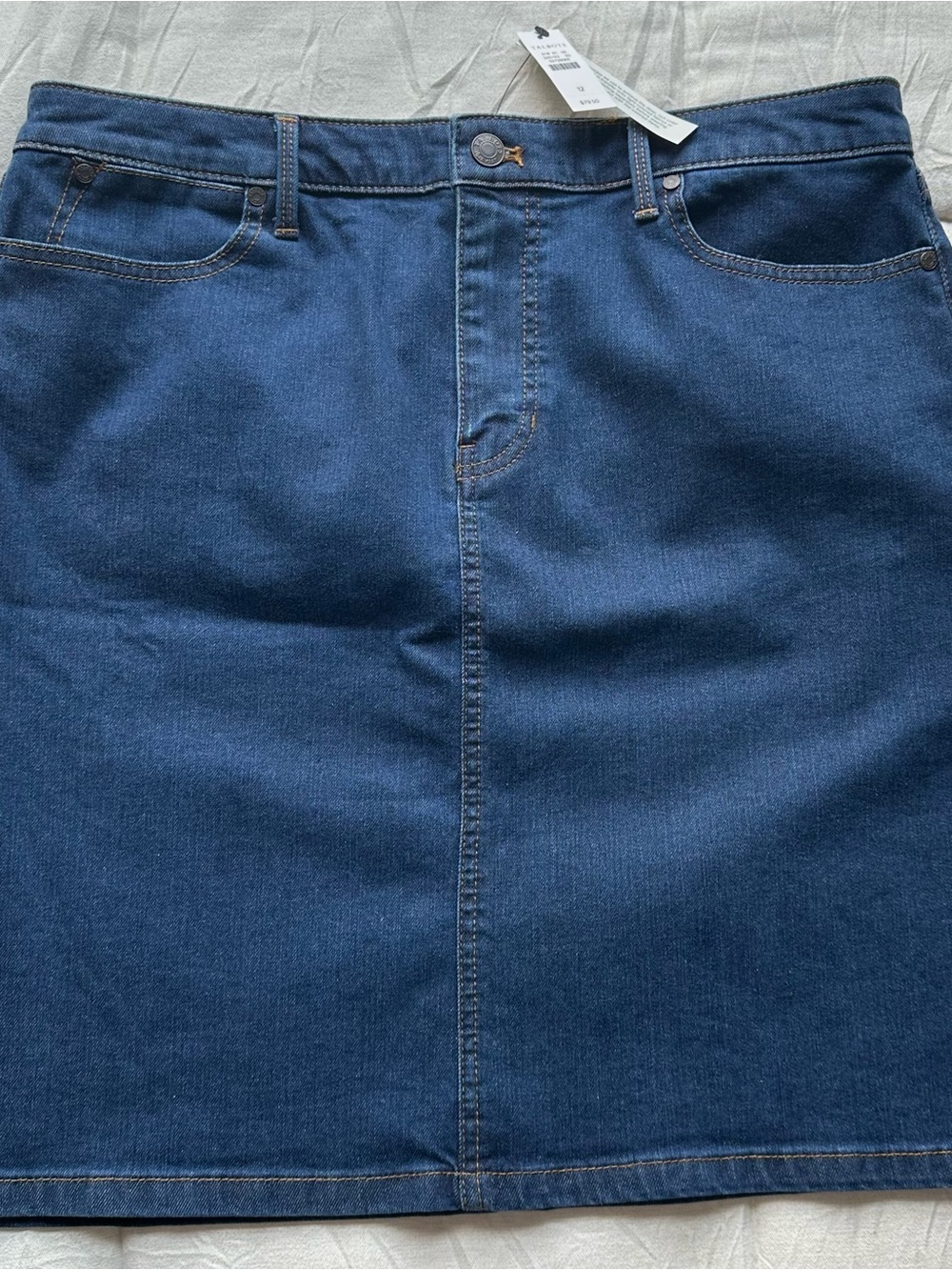 Talbots Dark Blue Denim Midi Skirt